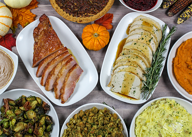 thanksgiving buffet spread