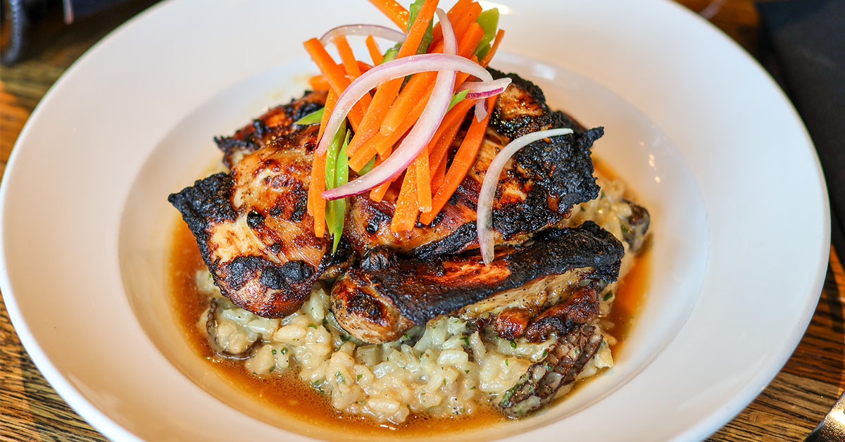 CHICKEN WITH MOREL RISOTTO