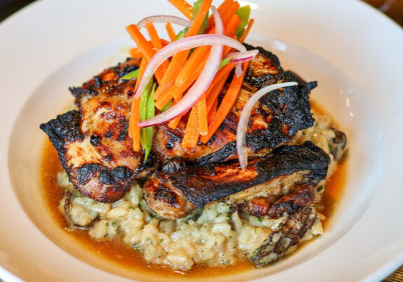 CHICKEN WITH MOREL RISOTTO